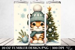 Cute Baby Tiger Christmas 20 Oz Tumbler Product Image 2