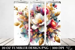 Vibrant Bouquet with Magnolia Splash | 20 Oz Tumbler Product Image 2