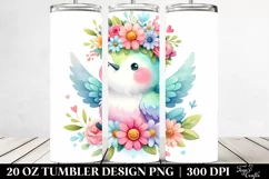 Cute Hummingbird Flower Crown | 20 oz Tumbler Product Image 2