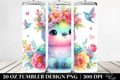 Cute Hummingbird Flower Crown | 20 oz Tumbler Product Image 2