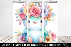 Cute Hummingbird Flower Crown | 20 oz Tumbler Product Image 2