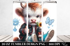 Highland Cow with Sneakers PNG Product Image 2