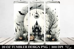 Vintage Halloween Crystal Ball Scene | 20 oz Tumbler Product Image 2