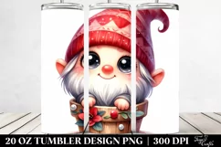 Cute Smiling Gnome Character 20 Oz Tumbler Product Image 2