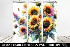 Vibrant Sunflowers Tumbler Product Image 2