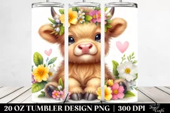 Baby Highland Cow Smiling PNG Product Image 2
