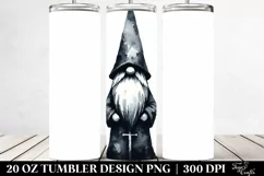 Simple Watercolor Gothic Gnome | 20 oz Tumbler Product Image 2