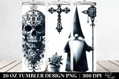 Simple Watercolor Gothic Gnome | 20 oz Tumbler Product Image 2