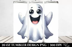 Funny Halloween Ghost Clipart, High-Res 20 Oz Tumbler Product Image 2