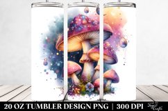 Detailed Magical Mushroom Tumbler | 20 oz Tumbler Product Image 2