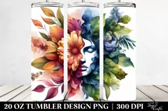 Abstract Vibrant Watercolor Frame | 20 oz Tumbler Product Image 2