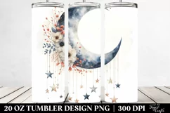Starry Flowers Night Sky Tumbler Product Image 2