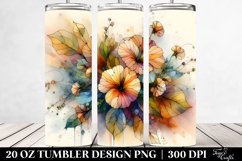 Abstract Pastel Nasturtium Stained 20 Oz Tumbler Product Image 2