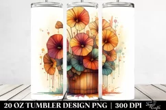 Abstract Nasturtium Stained , High-Res 20 Oz Tumbler Product Image 2