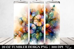 Abstract Pastel Nasturtium Stained 20 Oz Tumbler Product Image 2