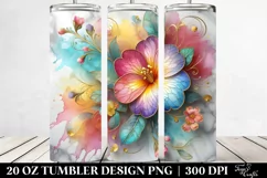 Colorful Primrose Watercolor | 20 Oz Tumbler Product Image 2