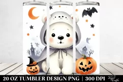 Cute Baby Polar Bear in Halloween PNG Product Image 2