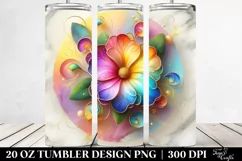 20 Oz Tumbler Sublimation | Marble -like Primrose | 20 Oz Product Image 2