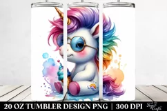 Vibrant Baby Unicorn 20 oz Tumbler Product Image 2