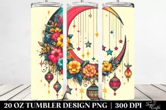 Colorful Half Moon With Stars 20 oz Tumbler Product Image 2