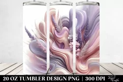 Abstract Lavender Wooden Glossy | 20 Oz Tumbler Product Image 2
