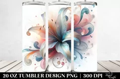 Lily Watercolor Splash Tumbler Product Image 2