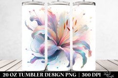 Lily Watercolor Splash Tumbler Product Image 2