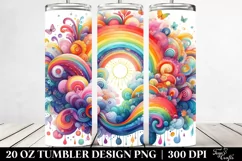 Colorful Vibrant Rainbow | 20 oz Tumbler Product Image 2