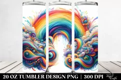 Colorful Vibrant Rainbow | 20 oz Tumbler Product Image 2