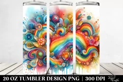 Colorful Vibrant Rainbow | 20 oz Tumbler Product Image 2