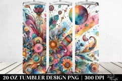 Whimsical Flowers, Baby Macaw 20 oz Tumbler Product Image 2
