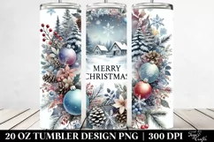 Christmas Scene with Large Text 20 Oz Tumbler Product Image 2
