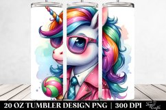 Vibrant Cute Unicorn 20 oz Tumbler Product Image 2