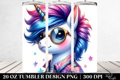 Vibrant Cute Unicorn 20 oz Tumbler Product Image 2