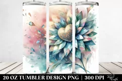 Heart Sunflower Diamond Tumbler Product Image 2