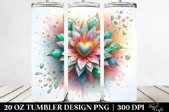 Heart Sunflower Diamond Tumbler Product Image 2