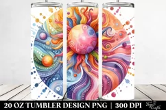 Colorful Watercolor Abstract Pastel Sun | 20 oz Tumbler Product Image 2