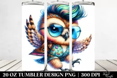 Cute Baby Owl Running PNG Product Image 2
