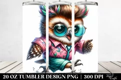 Cute Baby Owl Running PNG Product Image 2