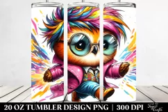 Cute Baby Owl Running PNG Product Image 2