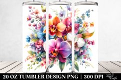 Vibrant Colorful Watercolor Buquet | 10 Oz Tumbler Product Image 2