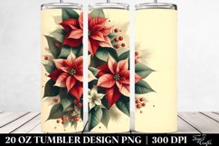 Retro Poinsettia Flower 20 Oz Tumbler Product Image 2