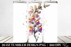 Snapdragon Watercolor Splash | 10 Oz Tumbler Product Image 2