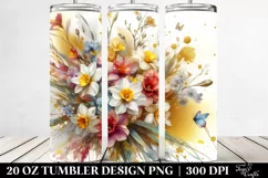 Abstract Colorful Bouquet | 20 Oz Tumbler Product Image 2