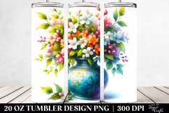 Vibrant Colorful Watercolor Vase | 10 Oz Tumbler Product Image 2