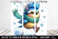 Cute Winter Baby Bird Tumbler Product Image 2