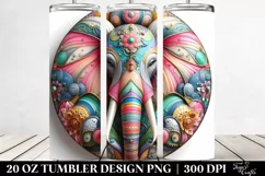 Colorful Pastel Elephant Ornament Clipart, 20 Oz Tumbler Product Image 2