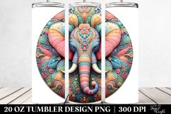 Colorful Elephant Ornament 20 Oz Tumbler Product Image 2