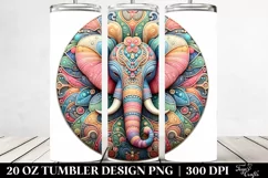 Colorful Elephant Ornament 20 Oz Tumbler Product Image 2