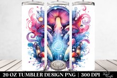 Vibrant Magical Celestial Mushroom 20 Oz Tumbler Product Image 2